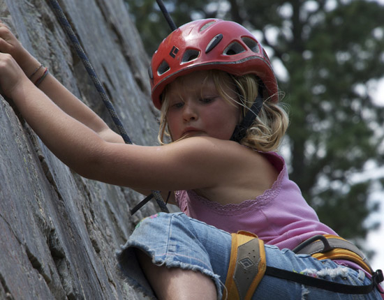 Our "challenge by choice" program allows campers to participate as they wish.